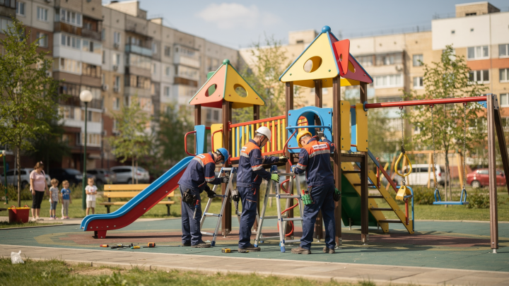 Как выбрать монтажную бригаду для детской площадки